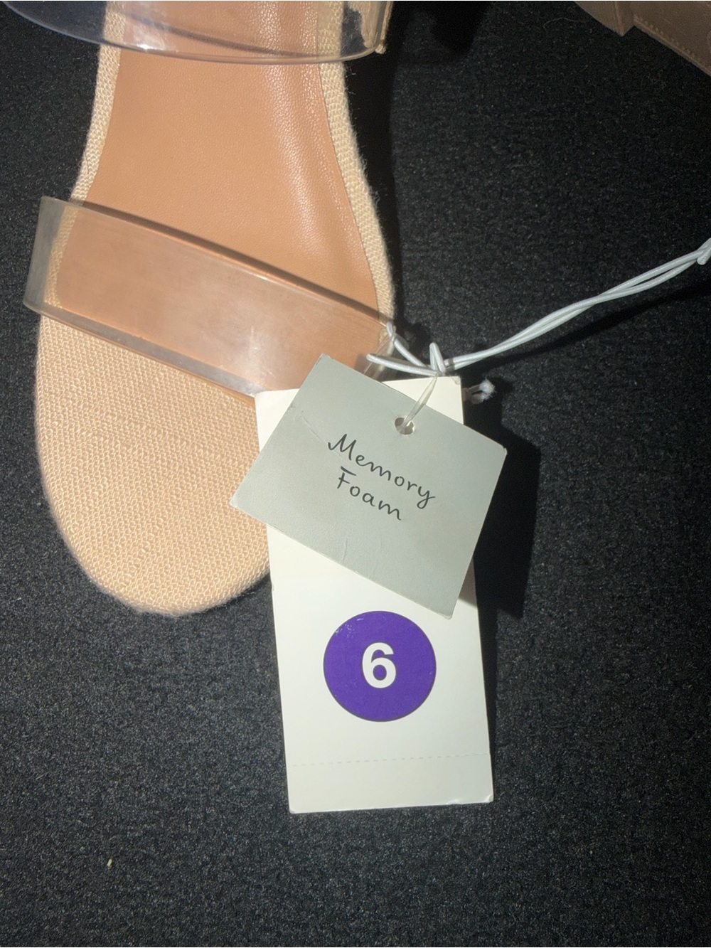 A New Day Clear Straps Espadrille Style Wedge Heels in Nude - Picture 12 of 13